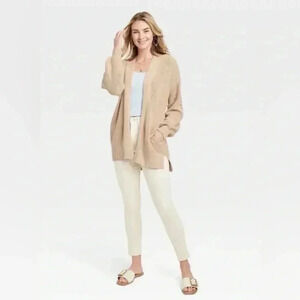 Universal Thread Women’s Open-front Cozy Knit Cardigan Color Tan Various Sizes